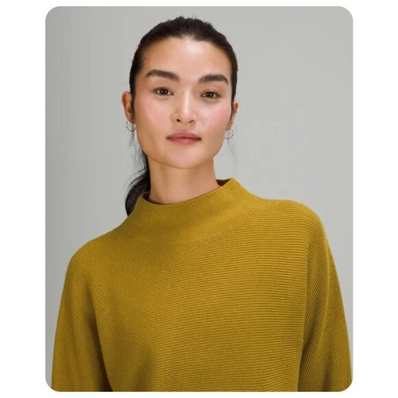 Lululemon Boxy Cotton-Blend Sweater in Auric Gold sz XL/XXL - Picture 2 of 9